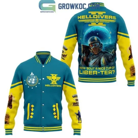 Discover Helldivers How ’bout A Nice Cup Of Liber tea Baseball Jacket