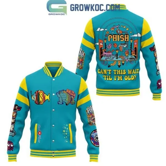 Discover Phish Can’t This Wait ‘Til I’m Old Fan Baseball Jacket