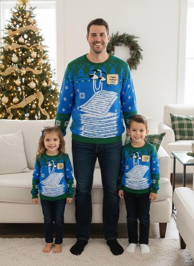 Discover Microsoft Clippy Ugly Christmas Sweater Fun Holiday Sweater Gift For Family Xmas Gift