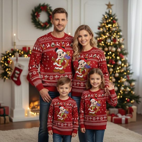 Discover Mickey Mouse Ugly Christmas Sweater, Disney Sweater, Xmas Holiday Gift for Men Women