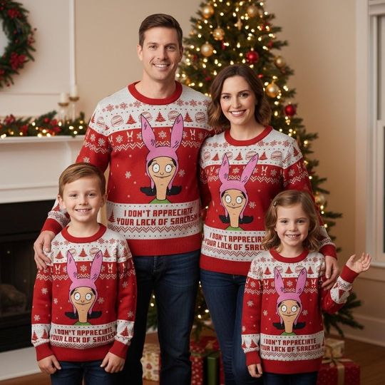 Discover Cartoon Ugly Christmas Sweater Funny Quote Sweater Xmas Holiday Gift