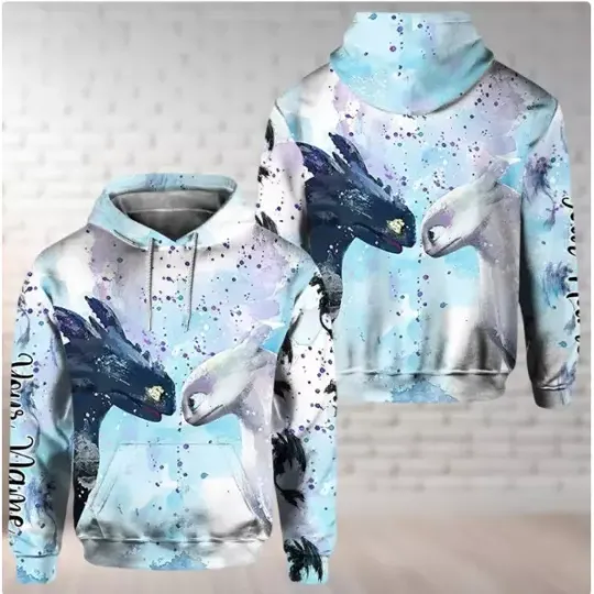 Custom Toothless 3D HOODIE HALLOWEEN GIFT BEST PRICE OVER PRINT CHRISTMAS GIFT