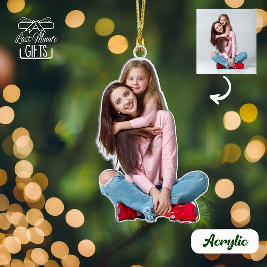 Discover Custom Photo Acrylic Christmas Ornament: Family Keepsake