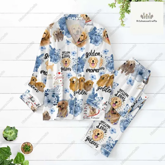 Discover Golden Retriever Pajamas Set, Golden Retriever Pajamas Family, Golden Retriever