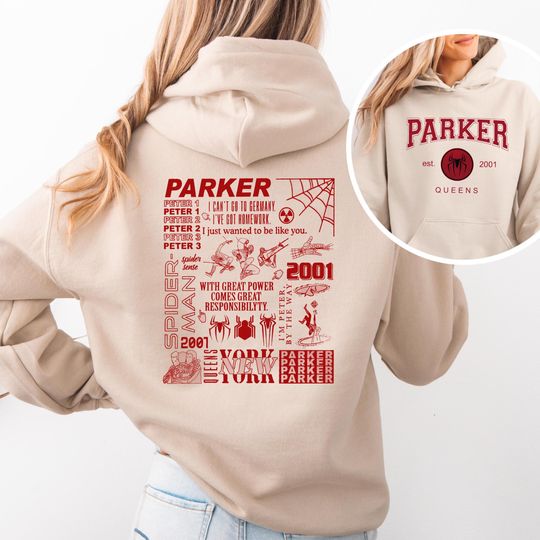 Discover Peter Parker Queens Sweater, Spiderman Hoodie, Marvel Avengers, Disneyland Superhero Crewneck, Men's Disneyland Hoodie, Spiderman Fans