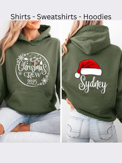 Discover Christmas Crew Sweatshirts  Personalized Matching Family Shirt , Xmas Pajamas Top, Hoodies, Sizes for everyone