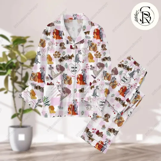 Discover Lady And The Tramp Pajamas Set, Disney Lady Tramp Pajamas Pants, Lady Love Tramp