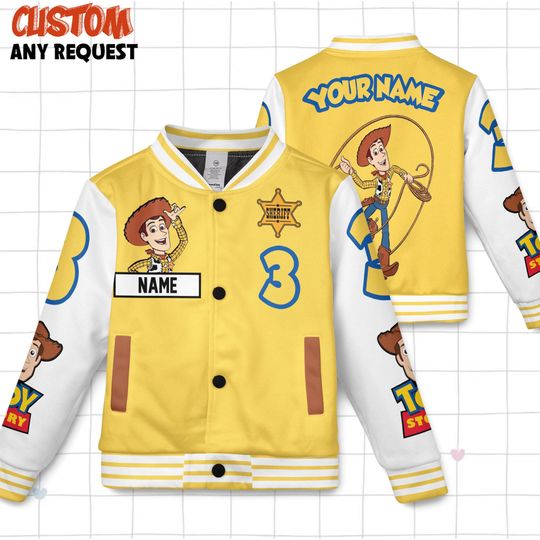 Discover Custom Woody Toy Story Baseball Jacket, Sheriff Woody Jacket, Toy Story Jersey, Gift for Disney Fans