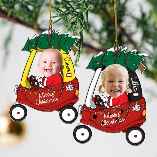 Discover Custom Baby Face Acrylic Christmas Ornament, Baby Photo Ornament, Baby Face Ornament, Baby's First Christmas Gifts, Baby Portrait Ornament