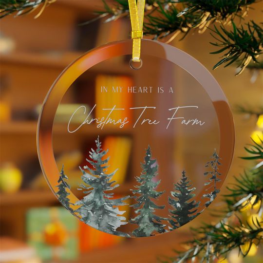 Discover Taylorr Swifts Christmas Tree Farm Glass Ornament | taylor version Christmas Gift