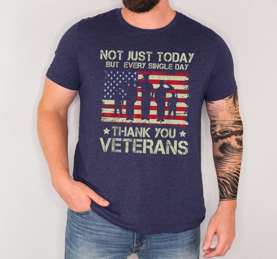 Discover Thank You Veterans Shirt: Veteran T-Shirt, Military Appreciation Tee, Patriotic USA Flag Top