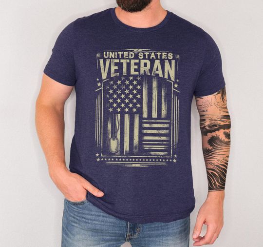 Discover United States Veteran Shirt: Patriotic Military T-Shirt, Veterans Day Tee, American Flag Tees, Proud Army Outfit
