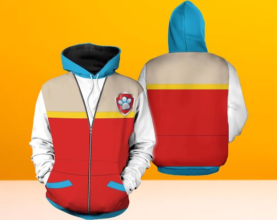 Funny Ryder Paw Patrol Christmas Hoodie 3D, Lover Ryder Paw Patrol Cosplay 3D Hoodie, Cartoon 3D Hoodie, Christmas Hoodie 3D.