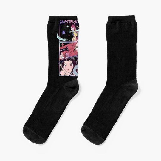 Discover HUNTR/X - HUNTRIX Kpop Demon Hunter Girl Group – Rumi Zoey Jinu KDPh Dark Idol Aesthetic Design Socks