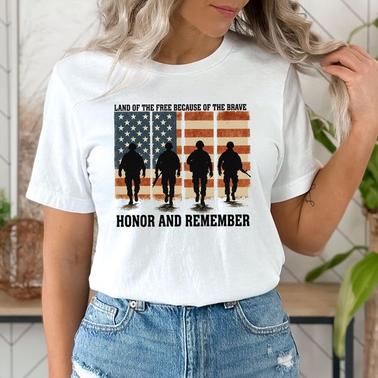 Discover American Flag Heart T-Shirt: Patriotic Memorial Day Army Shirt