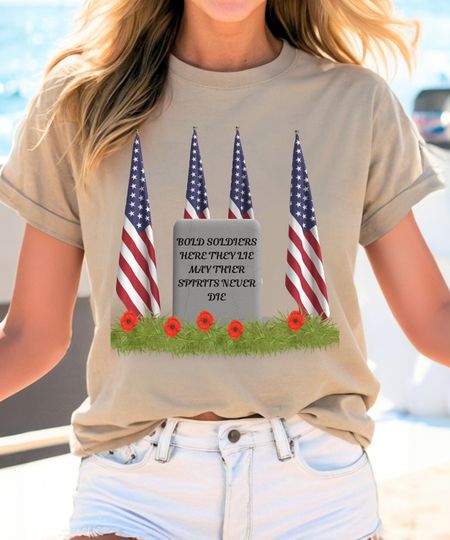 Discover Remember and Honor Memorial Day T-Shirt, American Soldiers Tee