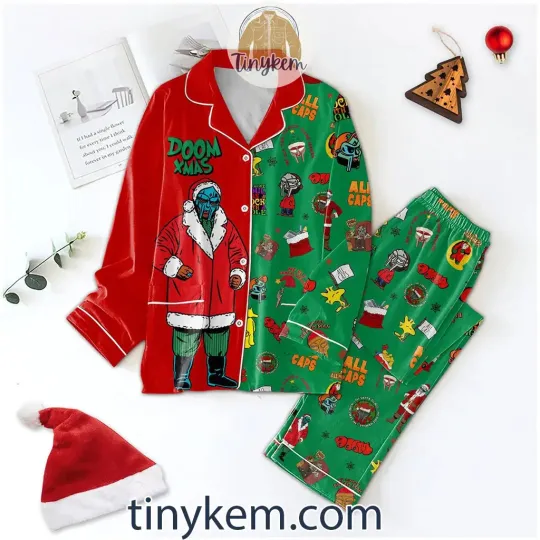 Discover Vintage Mf Dooom Xmas Pajamas Set