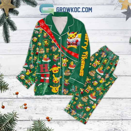 Discover Cartoon Pika'chu Merry Christmas Pajamas Set