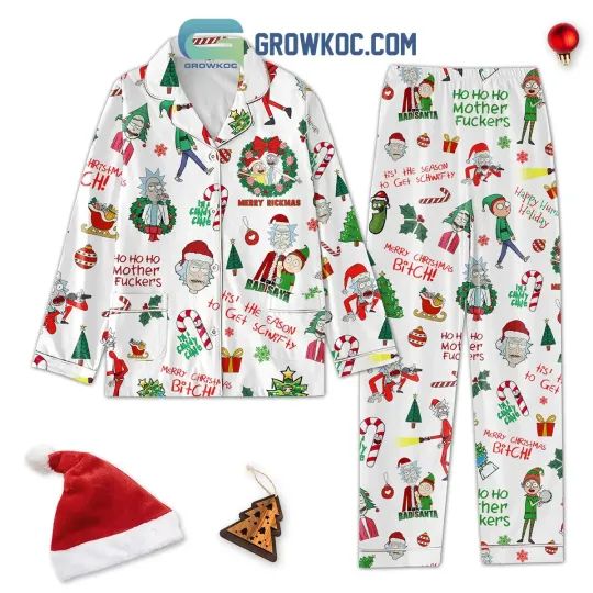 Rick And Rickandmorty Merry Rickmas Tis’ The Season To get schwif Pajamas Set