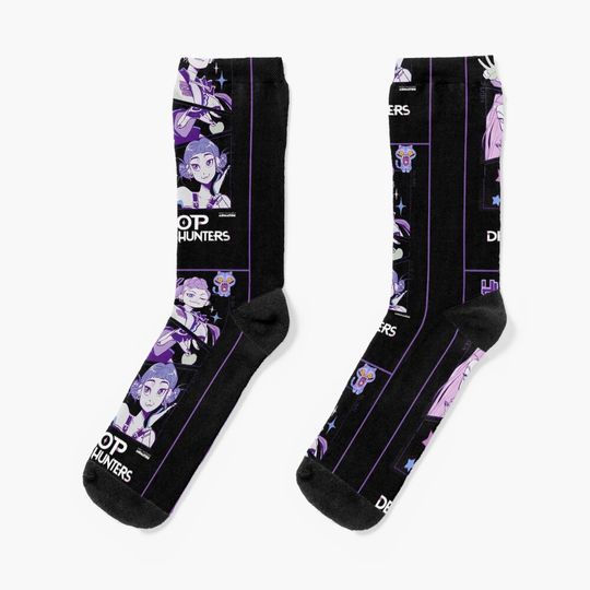 Discover KPop Demon Hunters – Huntr/x Title Card Poster (Unofficial Fan Art) Socks