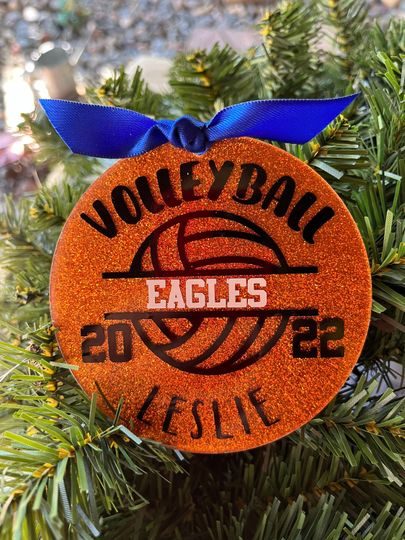 Discover Volleyball Ornaments, Acrylic Round, Holiday Gift, Personalized, Girls, Boys, Team sport, Coach Gift, Senior