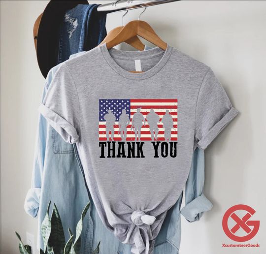 Thank You Veterans Shirt: Patriotic American Flag Tee