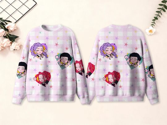 Discover Huntrix K-Pop Christmas Sweater, Kawaii Holiday Jumper