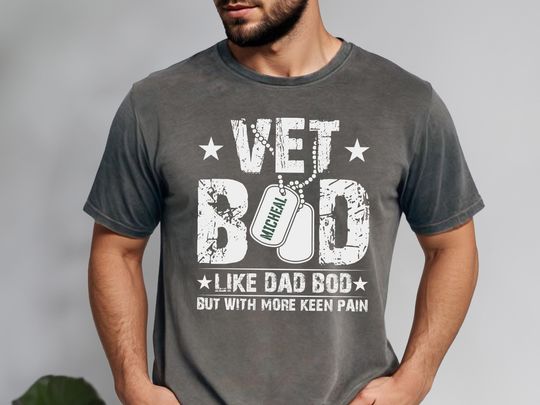 Discover Comfort Colors Vet Bod T-Shirt, Veteran Dad Bod Tee, Custom Veteran Shirt, Always Remember Shirt, Veterans Day Gift, Custom Army Shirt
