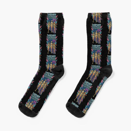 Discover Kpop Demon Hunter | Dark Fantasy Idol Aesthetic | Anime Streetwear Design Socks