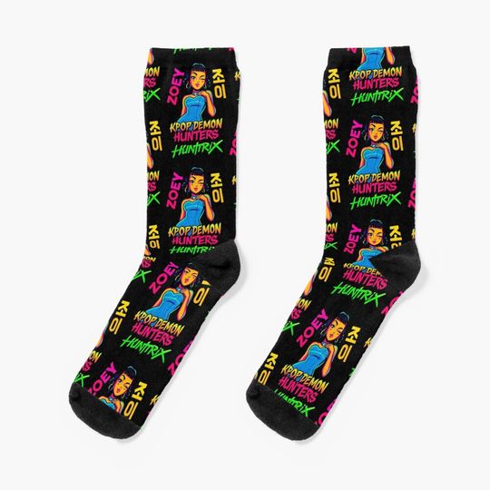 K-Pop Demon Hunters art Zoey Socks