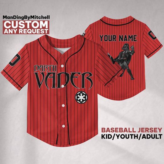 Discover Personalize Star Wars Darth Vader Villain Baseball Jersey, Dad Shirt, Fathers Day, Star Wars Father Jersey, Daddy Jersey