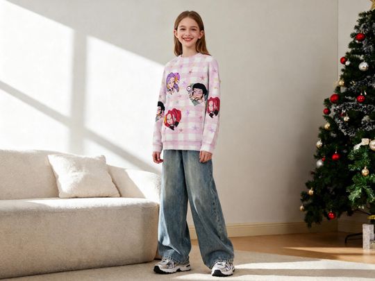 Discover Kpop Huntrix Sweater: Velvet Korean Idol Inspired Christmas Gift