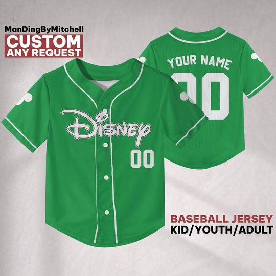 Discover Custom Disney Simple Awesome Baseball Jersey, Custom Kid Youth Adult Baseball Family Team Jersey, Disneyland Cute Birthday Gift