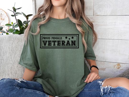 Discover Proud Female Veteran Shirt, Comfort Colors Female Veteran Shirt, Patriotic Shirts for Women, Women Veterans Day Shirt, American Girl Shirt