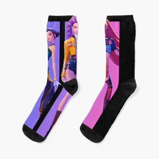 Discover HUNTR/X Neon Slay – Trio Power Poster Socks