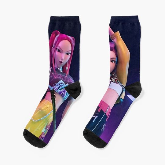 Discover Huntrix Kpop Demon Hunters Movie Poster, KPDH, Saja Boys, Huntr/x, Rumi, Mira, Zoey Socks