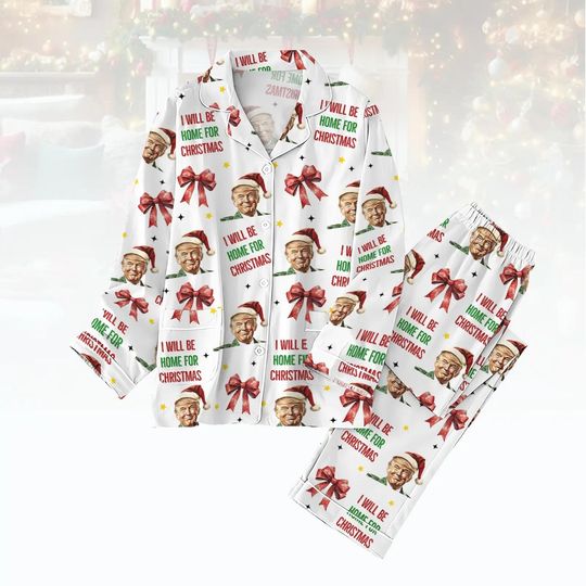 Discover Trump Christmas Pajamas Set, Political Xmas Loungewear, Holiday Gift For Men Women, Xmas Party Gift