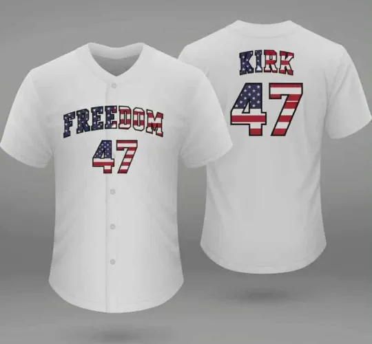 Discover Charlie Kirk Freedom Baseball Jersey #47