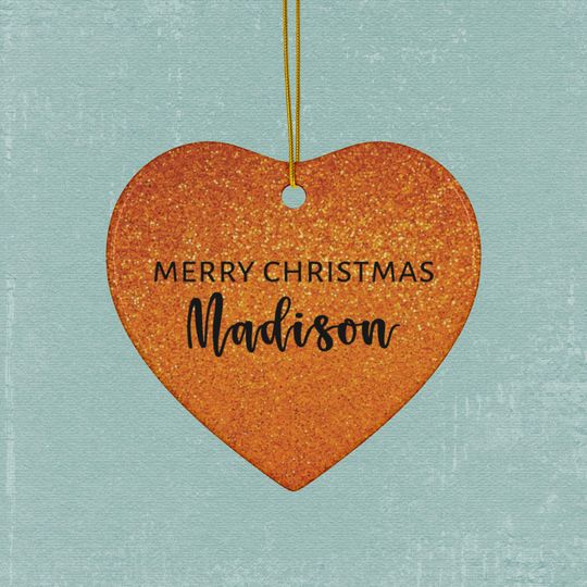 Discover Personalized Tree Ornament for Taylor Fan, Showgirl Era-Inspired Faux Glitter Look, Custom Holiday Tree Decor, Cute Sparkly Gift for Teen