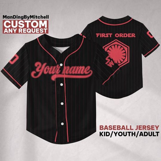 Discover Custom Star Wars Classic Icon First Order Simple Baseball Jersey, Kid Adult Matching Baseball Jersey, Gift for Star Wars Fans