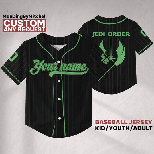 Discover Custom Star Wars Classic Icon Jedi Order Simple Baseball Jersey, Kid Adult Matching Baseball Jersey, Gift for Star Wars Fans