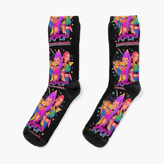 Discover Huntrix Girls, Kpop Demon Hunters, Huntrix, Huntrix Fan, Rumi Zoey Mira, Kpop Huntrix Merch & Gifts  Socks