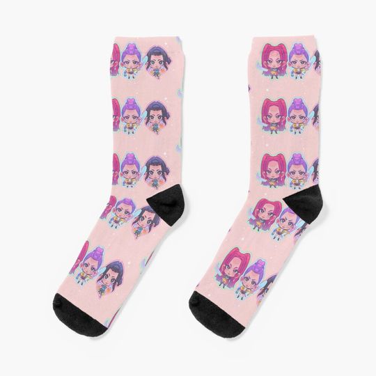 Discover Huntrix Kpop Demon Hunters Chibi Socks, Gift For Fan