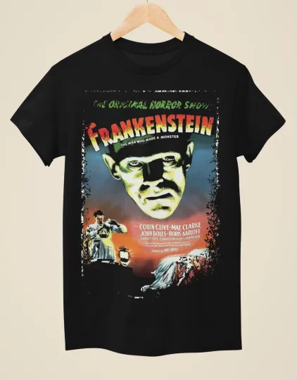 Discover Frankenstein (1931) - Movie Poster inspired Unisex Black T-Shirt