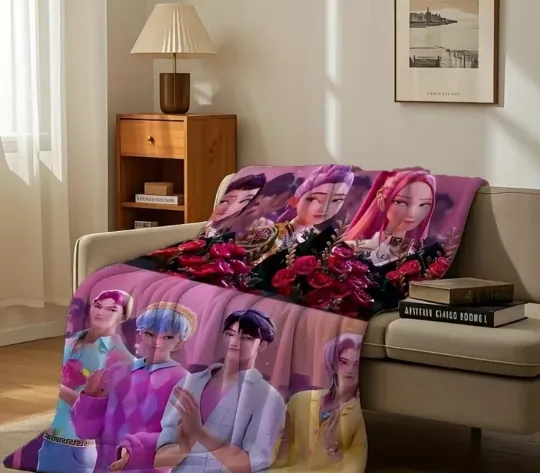 Discover NEW K-Pop Demon Hunters  Saja Boys 50x60 Blanket Soft Comfortable