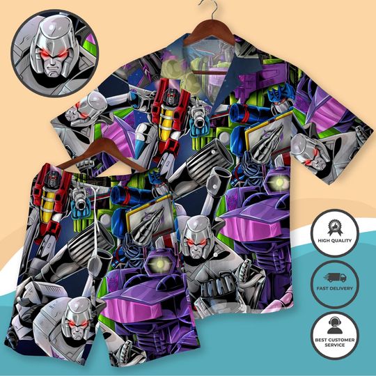 Discover Galaxy Print Button Down Shirt and Shorts Women Men's Summer Button Down Shirt & Shorts Galaxy Character Loungewear Gift Beach Shirt