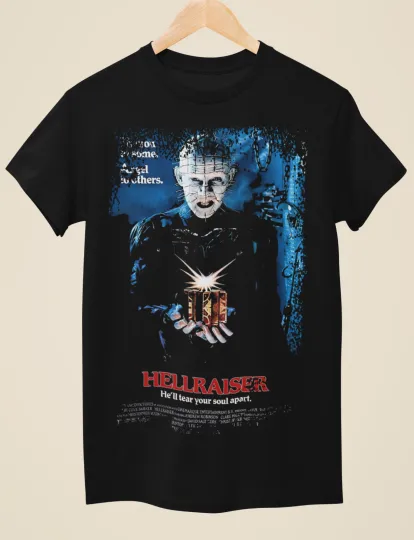 Hellraiser Movie Poster Inspired Unisex Black T-Shirt
