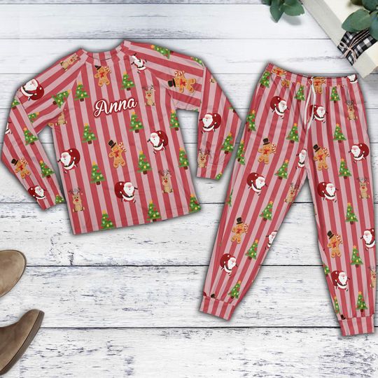 Discover Personalized Candy Cane Christmas Pajamas: Matching Family Xmas Sleepwear