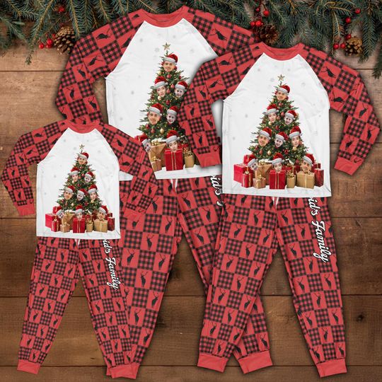 Discover Personalized Family Christmas Pajamas: Custom Photo Tree PJs