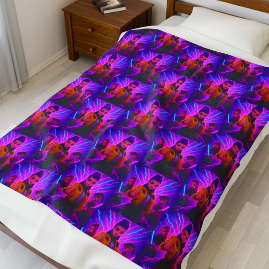 Discover K-Pop demon hunters Velveteen Plush Blanket - Cozy Throw for kids